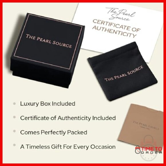 18" Freshwater Pearl Necklace AAA+ Grade 14K Gold Plated Sterling Silver - Picture 6 of 8